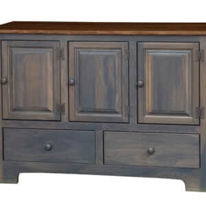 Triple Hall Cabinet w/ Wood - Lapps Dutch Furniture