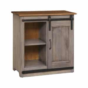 32" TV Cabinet w/ Barn Door & Adjustable Shelf
