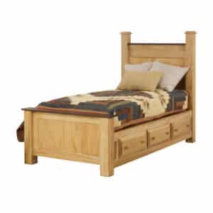Rustic Twin Post Bed