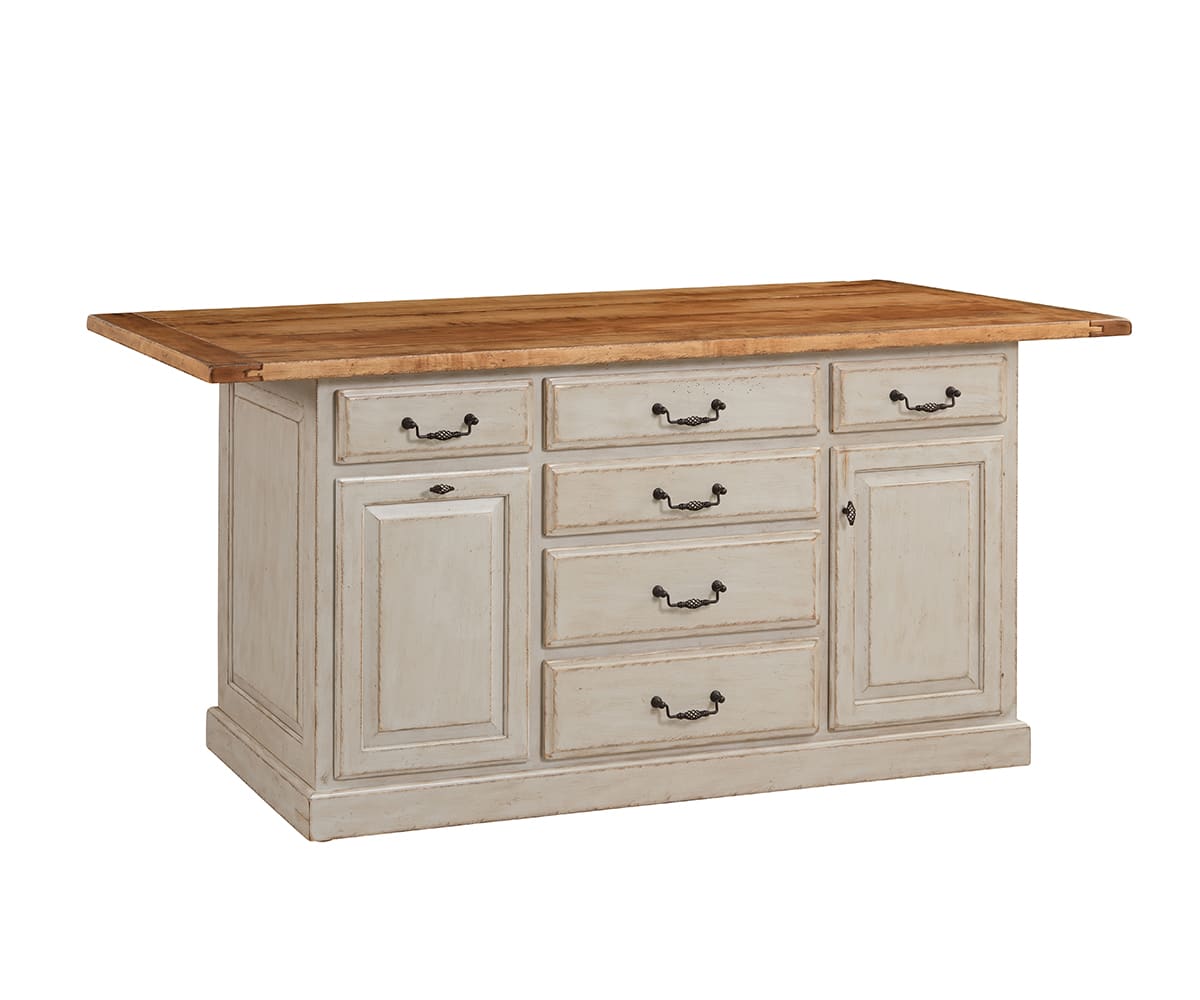 Traditional Island w/ 6 Drawers and 2 Doors - Lapps Dutch Furniture