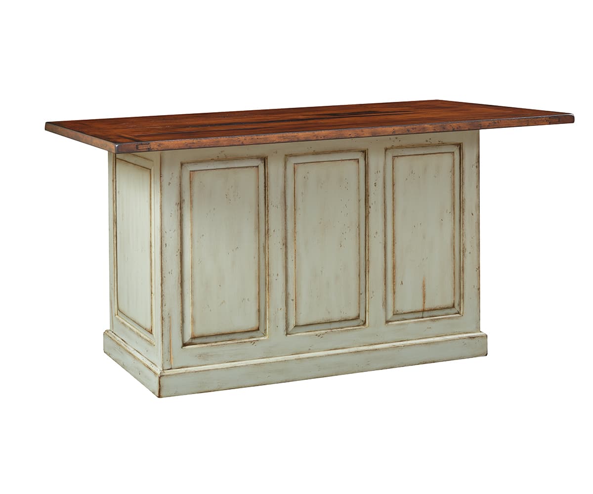 Traditional Island w/ 2 Drawers and 2 Doors & Rough Sawn Top - Lapps Dutch Furniture