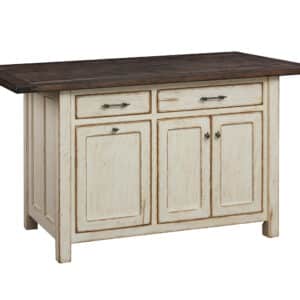 Ancient Mission Island w/ 2 Drawers and 3 Doors & Rough Sawn Top