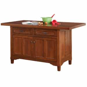 Lexington Island w/ 2 Drawers and 2 Doors & Plank Top