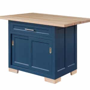 Hudson Island w/ 1 Drawer and 2 Sliding Doors & Plank Top