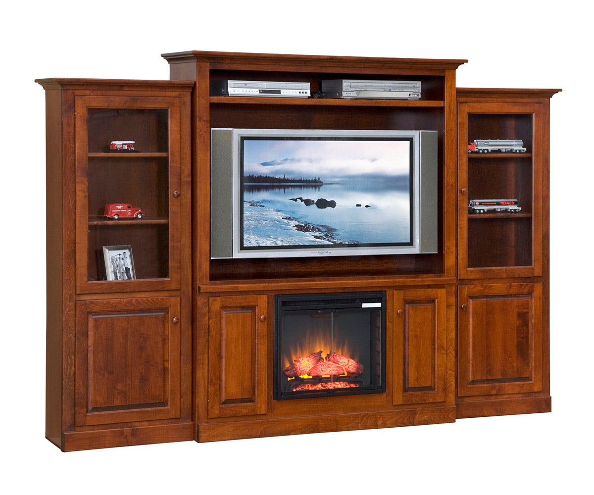 Entertainment Center with 23″ Fireplace - Lapps Dutch Furniture