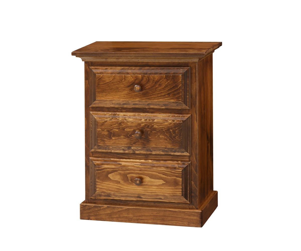 Classic Bedroom 3-Drawer Nightstand - Lapps Dutch Furniture