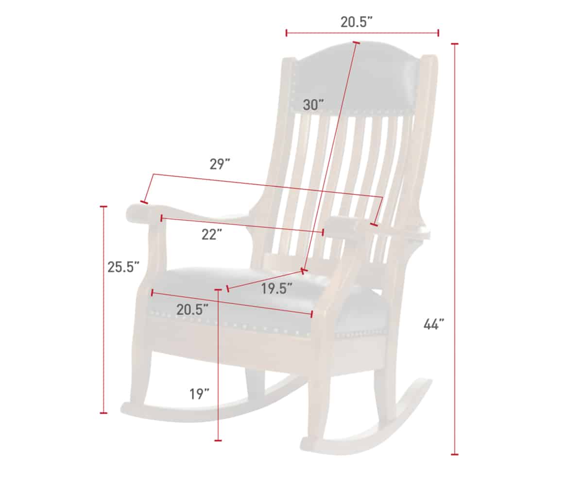 Auntie’s Rocker – Wide - Lapps Dutch Furniture