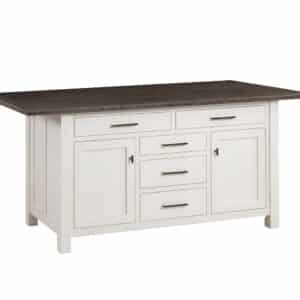 Ancient Mission Island w/ 5 Drawers and 2 Doors w/ Plank Top