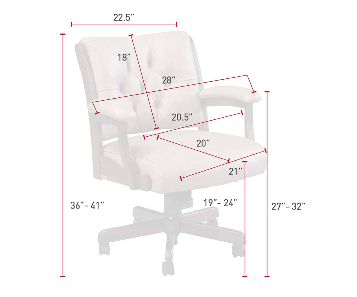 Edelweiss Tufted Desk Arm Chair - Lapps Dutch Furniture