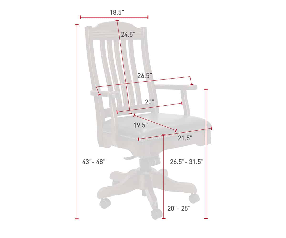 Royal Desk Arm Chair - Lapps Dutch Furniture