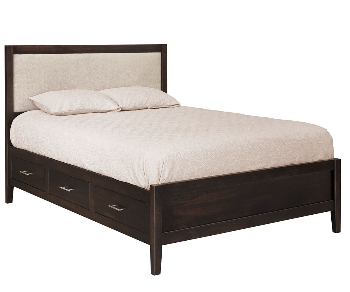 Albany Upholstered Panel Bed With Underbed Storage - Lapps Dutch Furniture