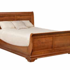Calais Sleigh Bed With High Footboard