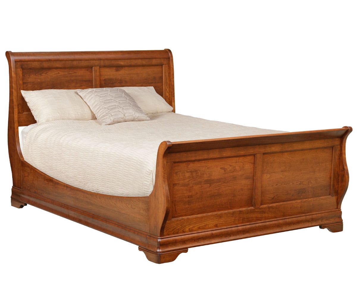 Calais Sleigh Bed With High Footboard - Lapps Dutch Furniture