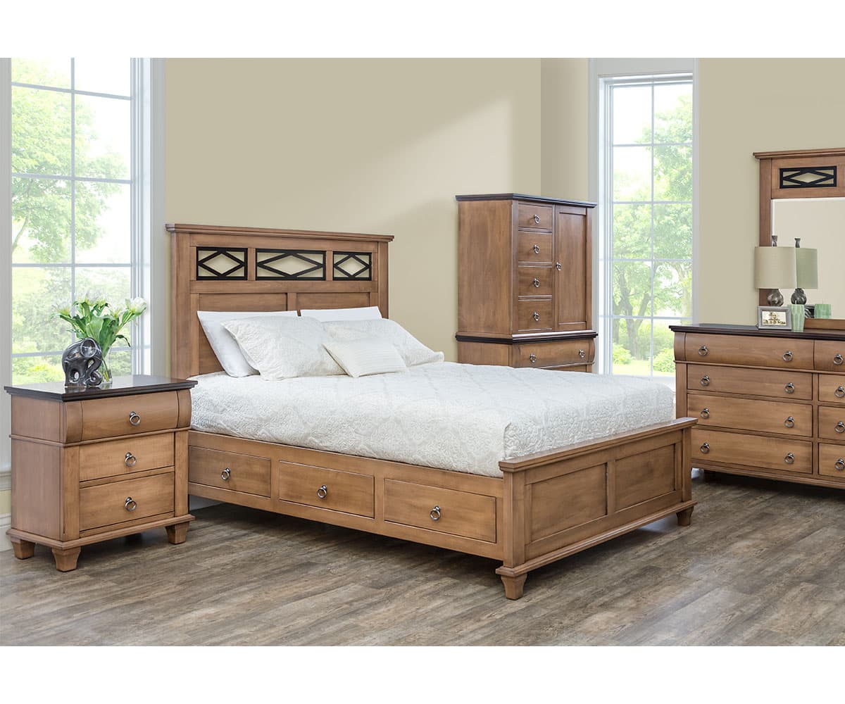 Crescent Creek Panel Bed with Underbed Storage - Lapps Dutch Furniture