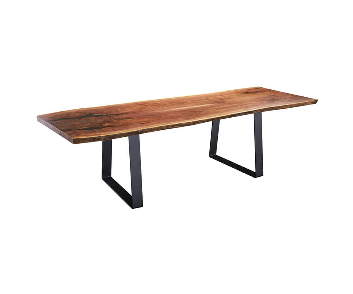 Walnut Bookmatch Dining Table - Lapps Dutch Furniture