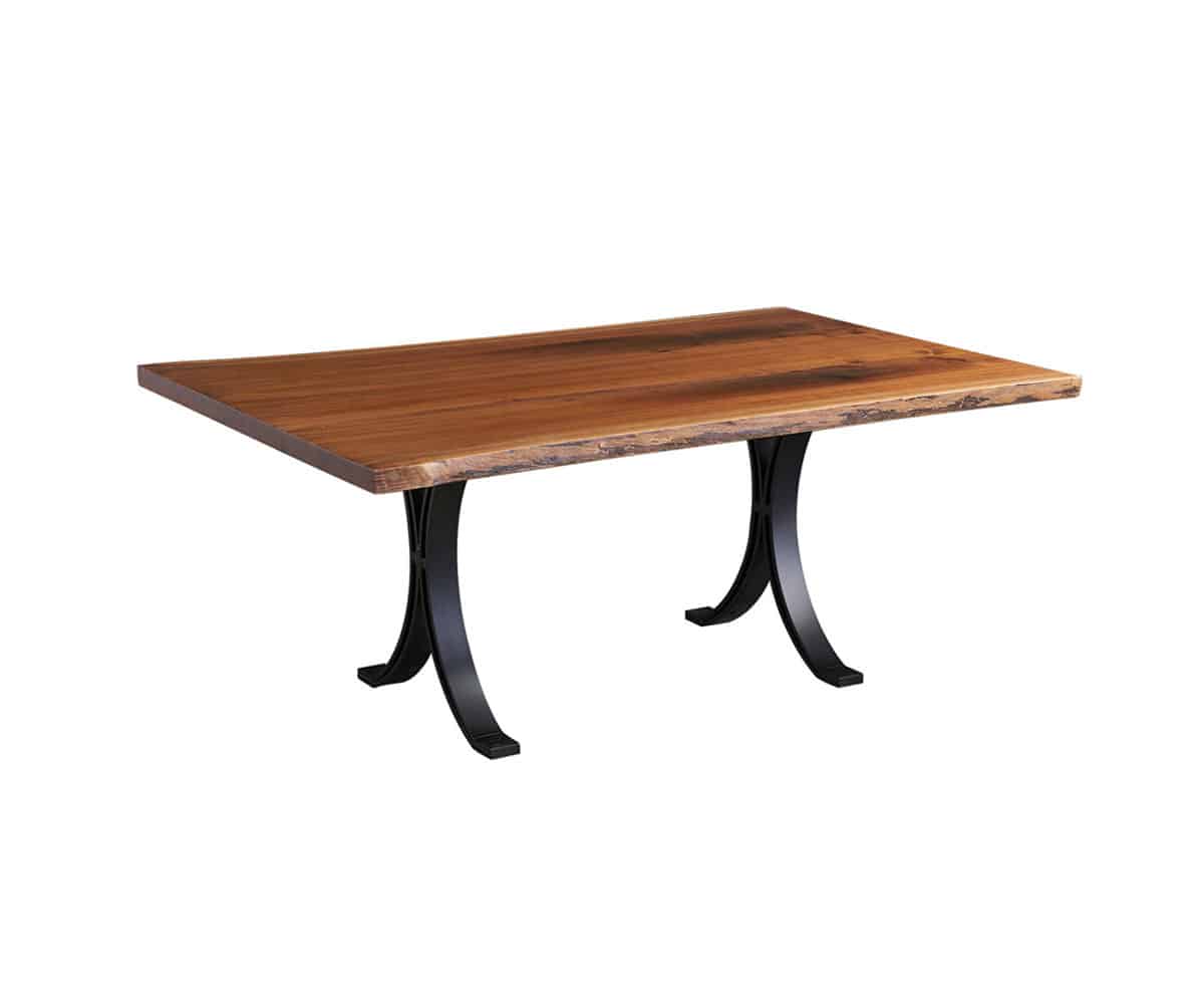 Walnut Bookmatch Dining Table - Lapps Dutch Furniture