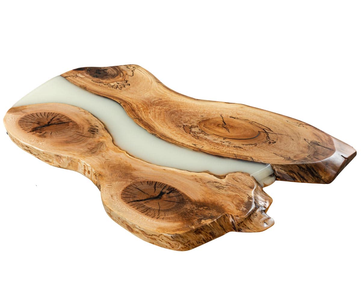 Curly White Table Slab - Lapps Dutch Furniture