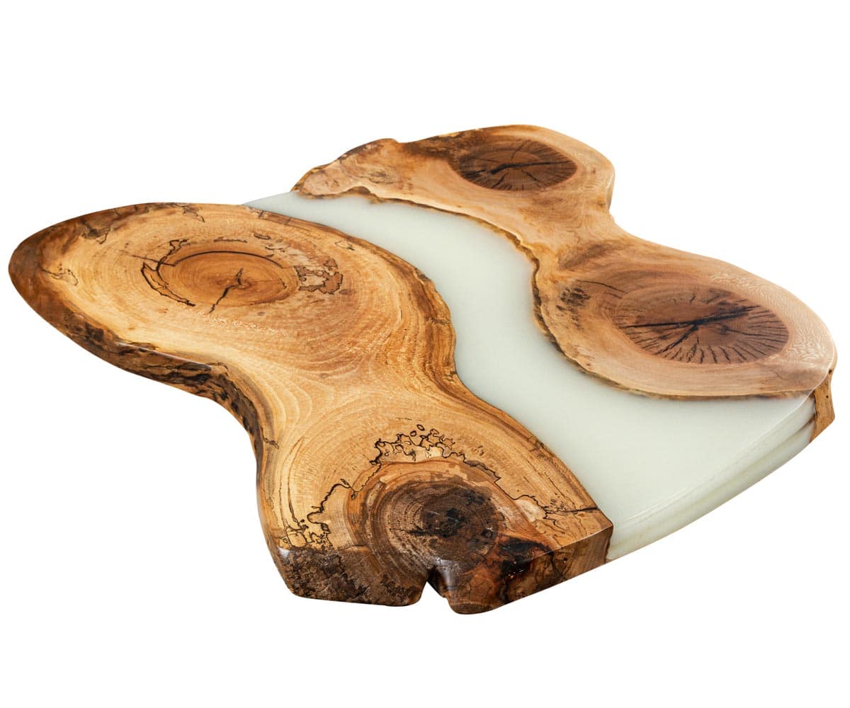 Curly White Table Slab - Lapps Dutch Furniture