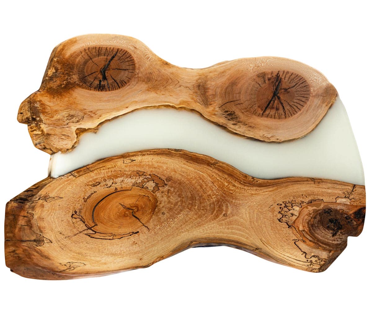 Curly White Table Slab - Lapps Dutch Furniture