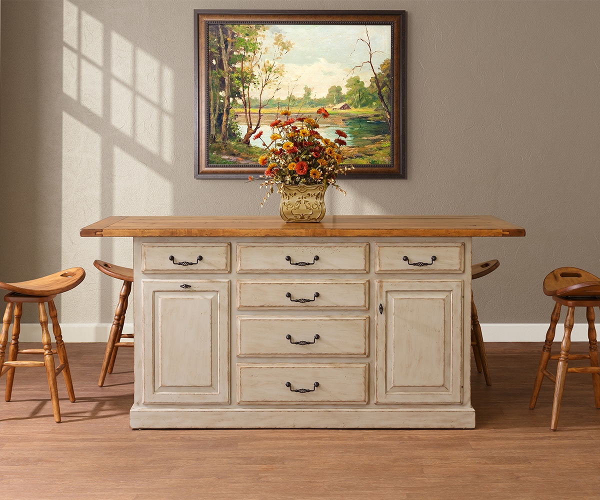 Traditional Island w/ 6 Drawers and 2 Doors - Lapps Dutch Furniture