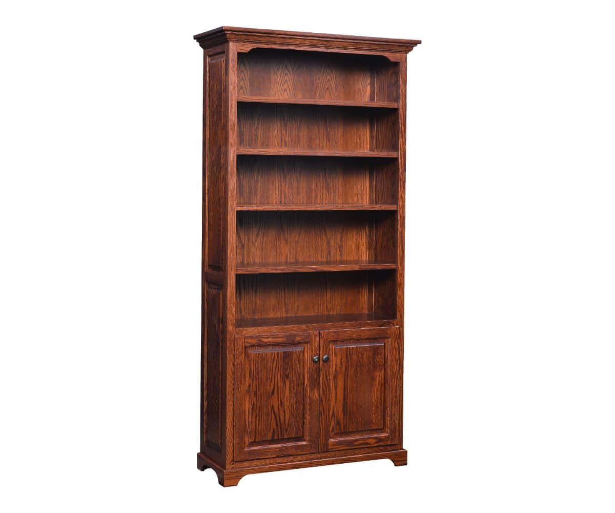 84” Bookcase W/Bottom Doors - Lapps Dutch Furniture