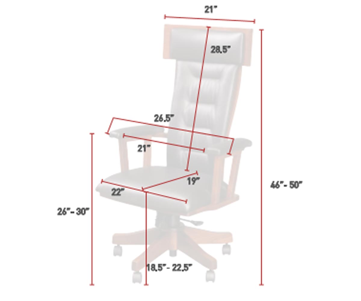 London Arm Desk Chair - Lapps Dutch Furniture