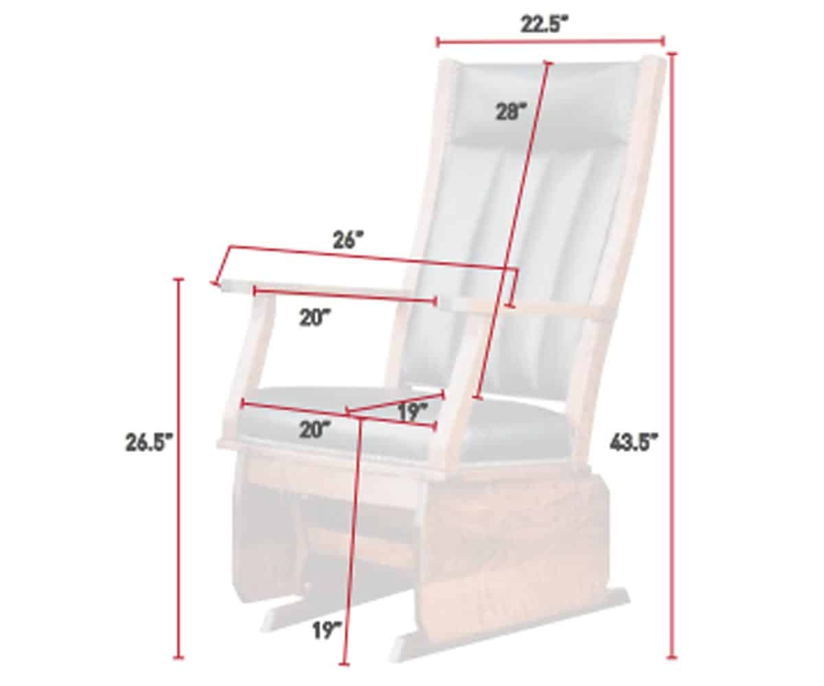 Mission Glider with Solid Sides - Lapps Dutch Furniture