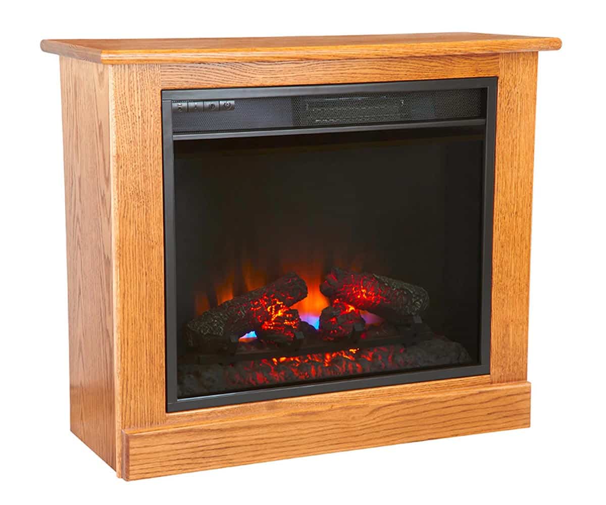 Portable Fireplace Heater on Casters - Lapps Dutch Furniture