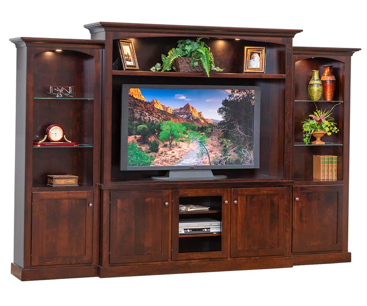 Entertainment Center with Glass Door - Lapps Dutch Furniture
