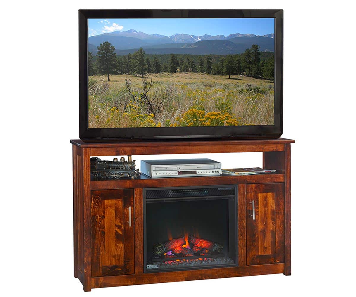 TV Stand with 23″ Fireplace - Lapps Dutch Furniture