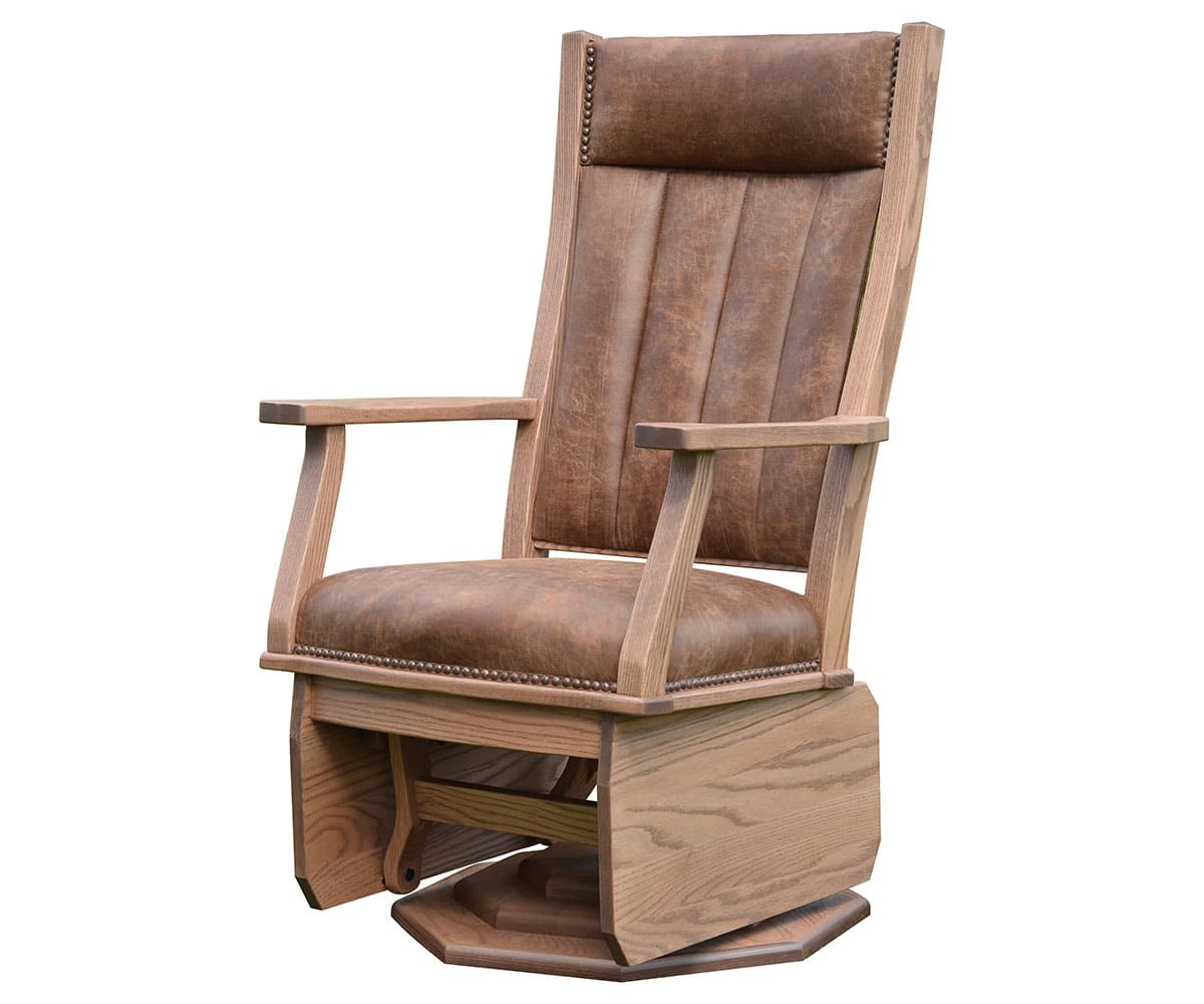 Mission Swivel Glider Solid Sides - Lapps Dutch Furniture