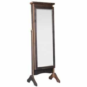 Reclaimed Oak Barnwood Cheval Mirror - Lapps Dutch Furniture
