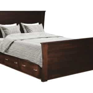 Roseberry Flat Panel Bed with Storage Rails