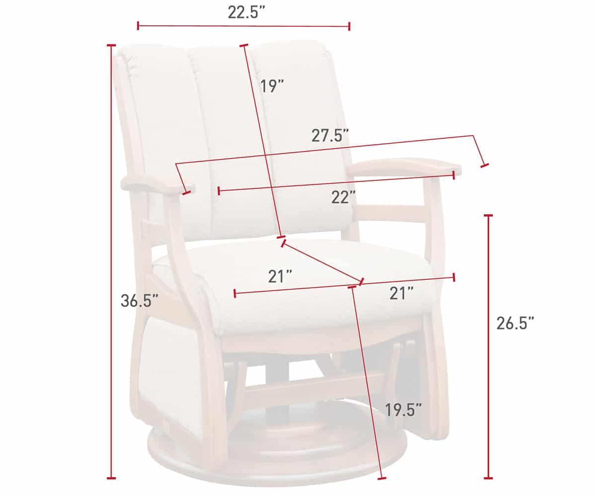 Sierra Low Back Swivel Glider - Lapps Dutch Furniture