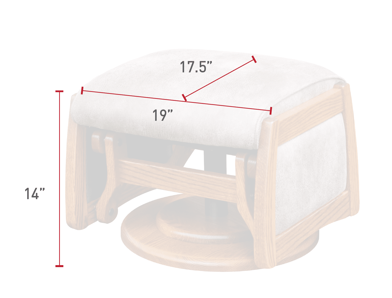 Paris Gliding Ottoman - Lapps Dutch Furniture