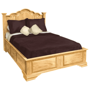 Wavy Cathedral Bed with Storage Rails