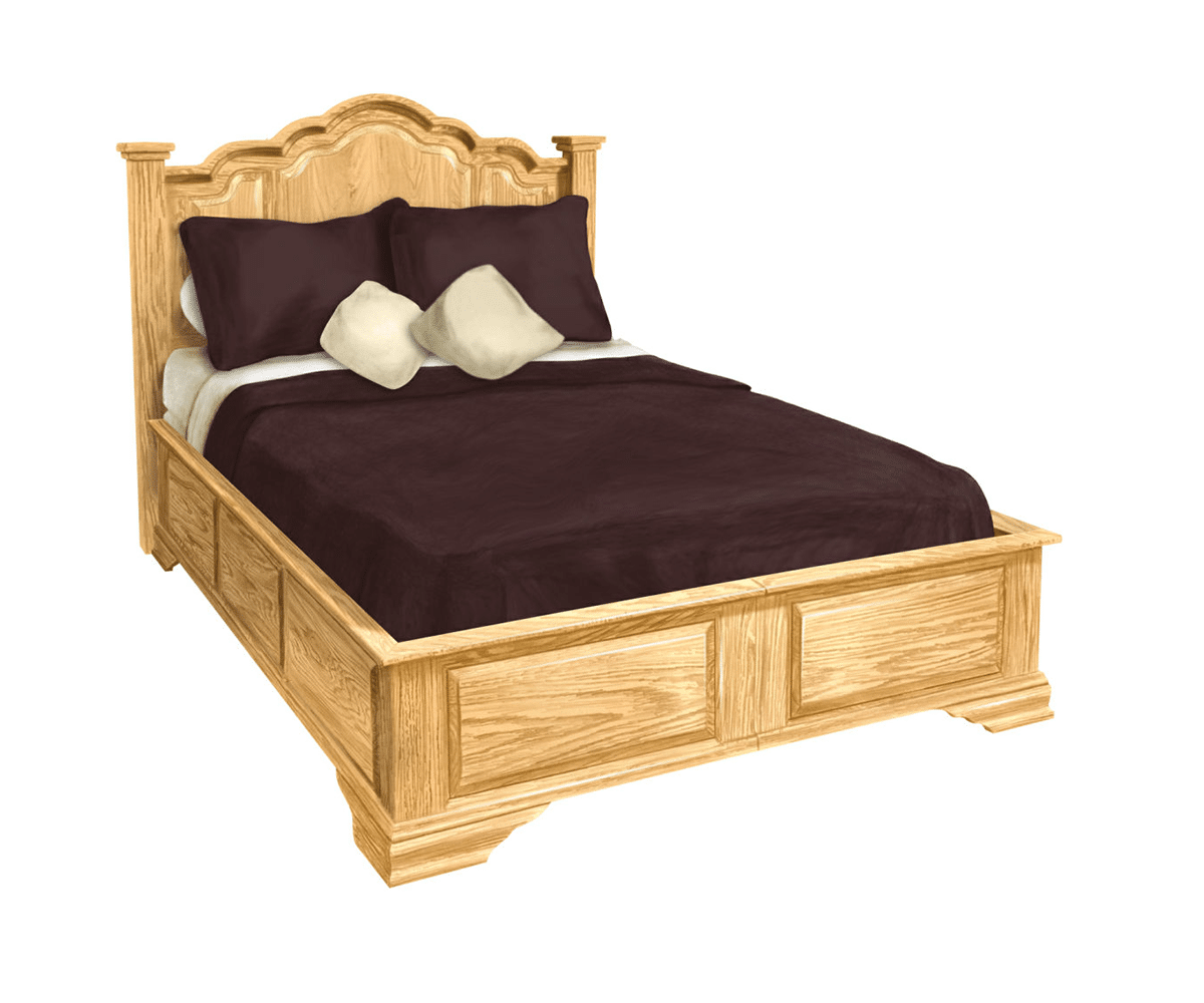 Wavy Cathedral Bed with Storage Rails - Lapps Dutch Furniture