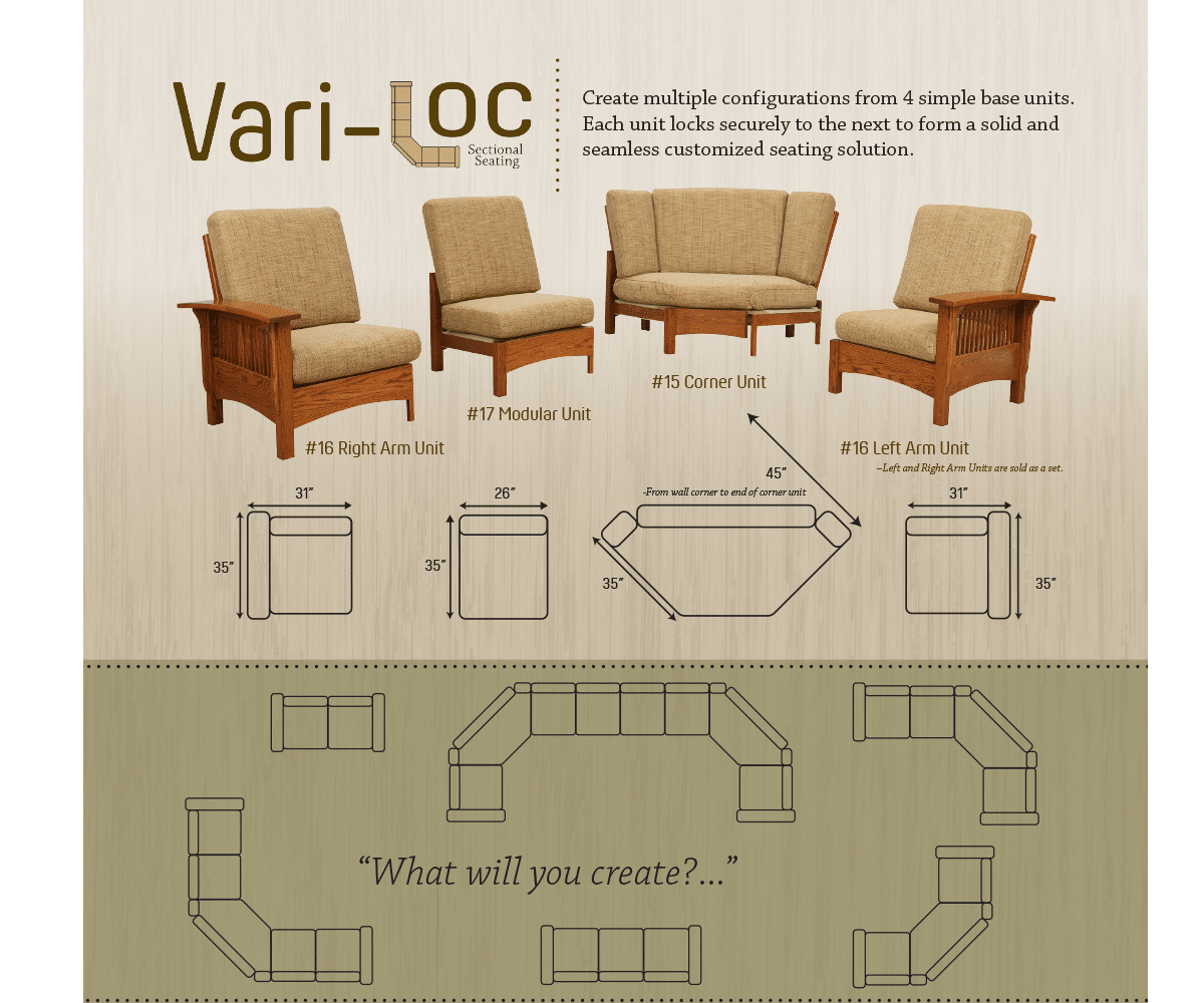 Vari-Loc Sectional Seating - Lapps Dutch Furniture