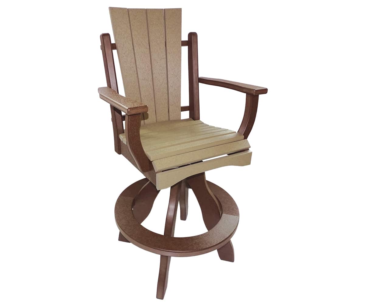 Daisy Square Swivel Bar Chair - Lapps Dutch Furniture