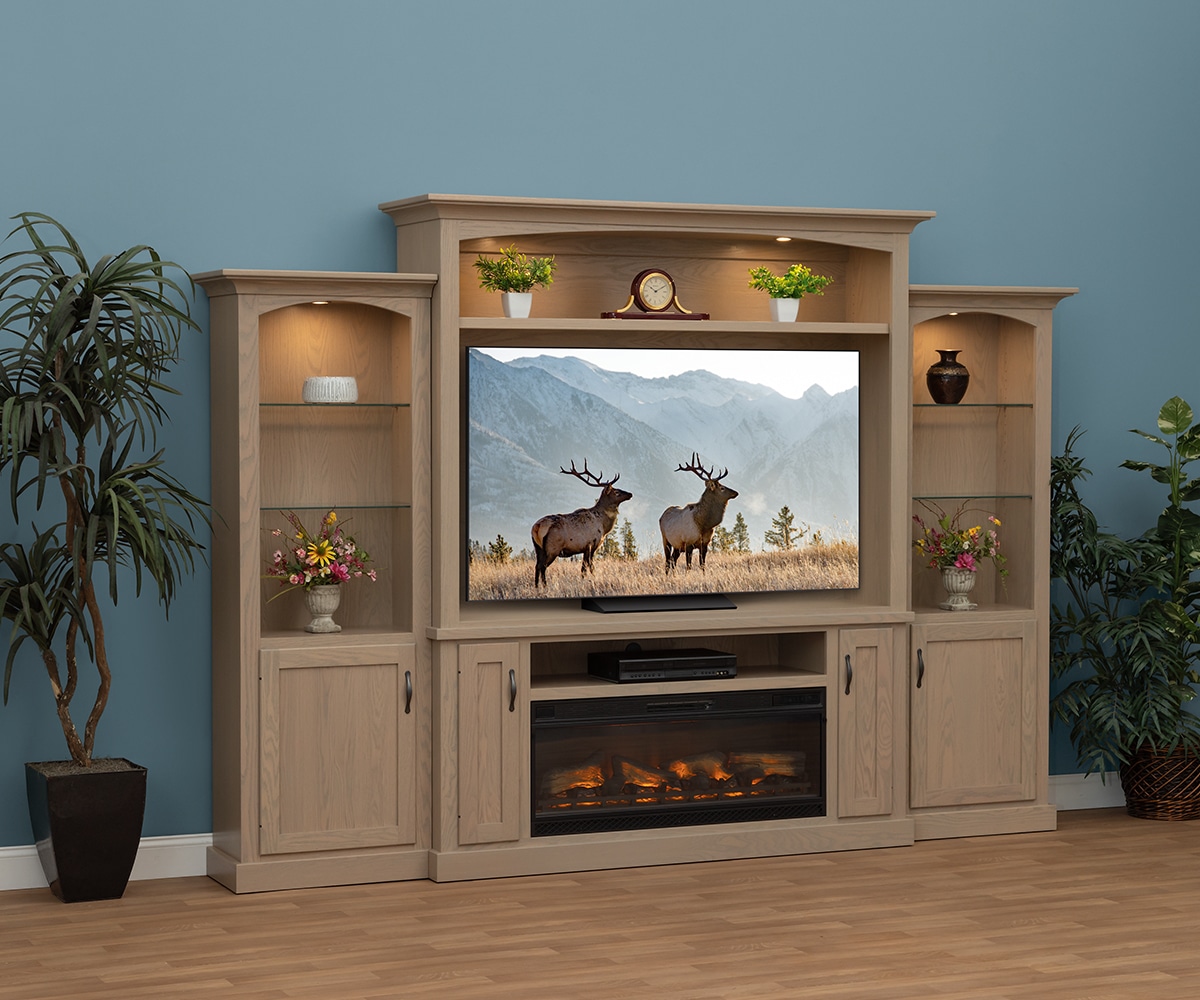 Entertainment Center with Side Towers - Lapps Dutch Furniture