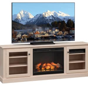 Traditional TV Stand with Fireplace Insert