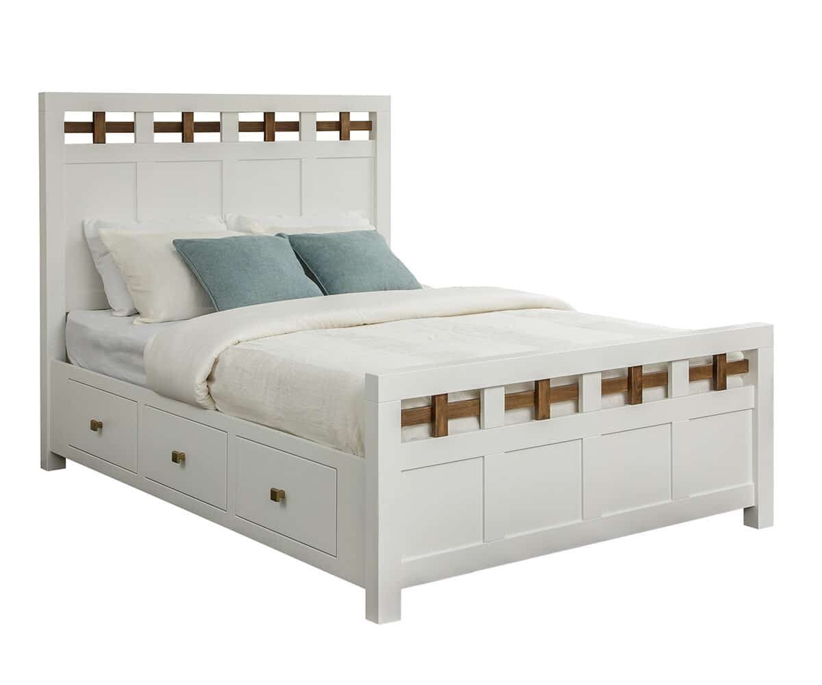 Alto Bed With Storage Rails - Lapps Dutch Furniture
