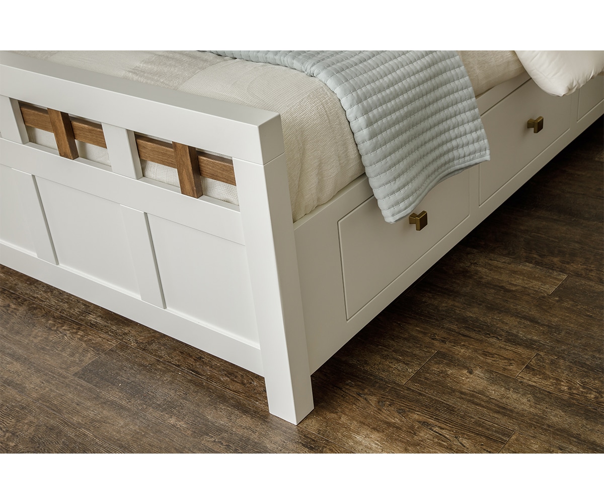 Alto Bed With Storage Rails - Lapps Dutch Furniture