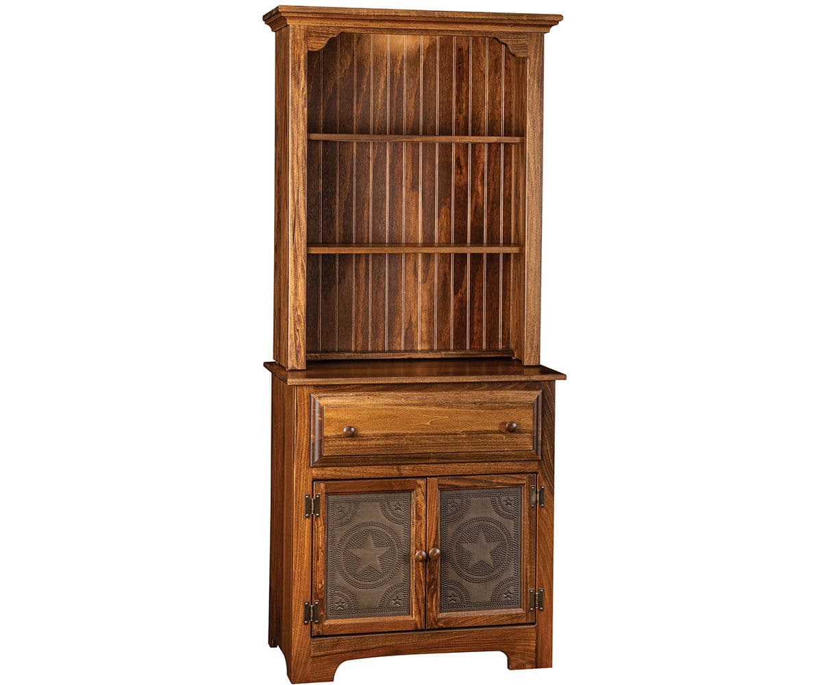 2 Door Hutch With Tin Doors - Lapps Dutch Furniture