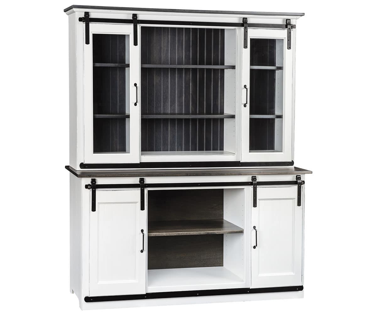 Barn Door Hutch – 60″W - Lapps Dutch Furniture