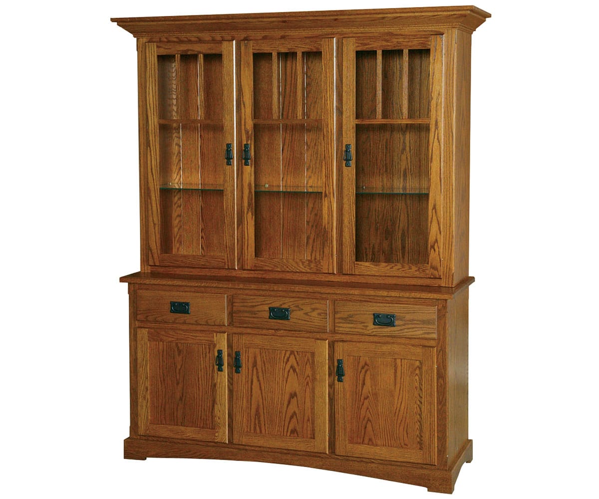 Mission 3 Door Hutch – Full Doors - Lapps Dutch Furniture