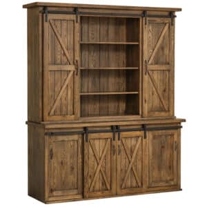 Pierre Hutch With Sliding Barn Doors